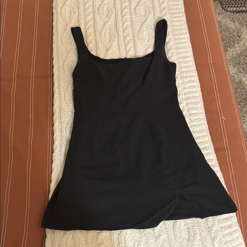 Princess Polly Black Linen Dress